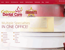Tablet Screenshot of dentalcarecalifornia.com